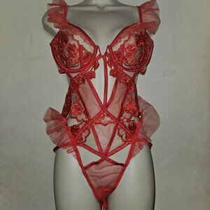 Victoria's Secret For Love & Lemons Romantic Roses Teddy Size Medium NWT